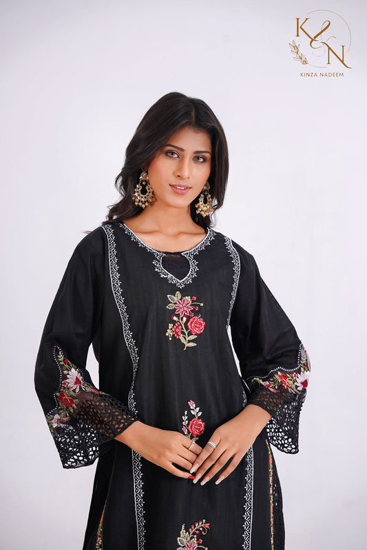 2 Piece Cotton Embroidered Suit-KA0837